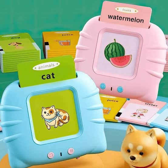 Learning Talking Flash Cards Early Educational Toys Baby Learning Reading Machine Interactive School Supplies Pink